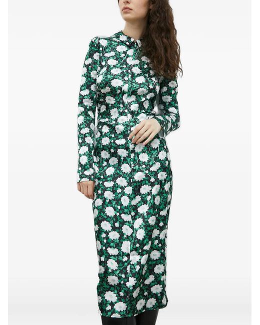 Samse & Samse Floral-Print Midi Dress in Green | Lyst Samse & Samse Floral-Print Midi Dress in Green | Lyst