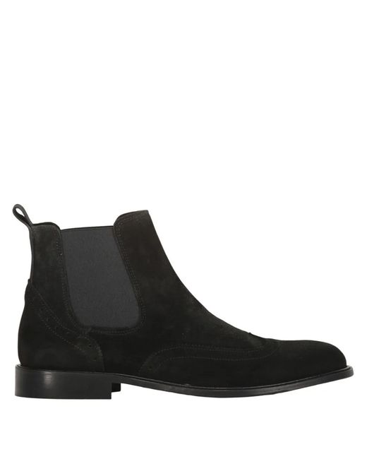 Bruno Magli Black Suede Chelsea Boots for men