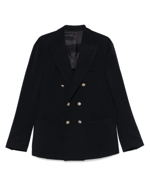Eleventy Black Double-Breasted Blazer for men