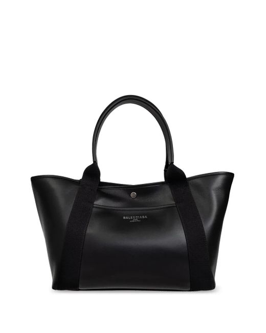 【関税&送料込】Balenciaga Black Canvas Medium Biarritz Shop Balenciaga Medium Biarritz Tote Bag in Black | Lyst