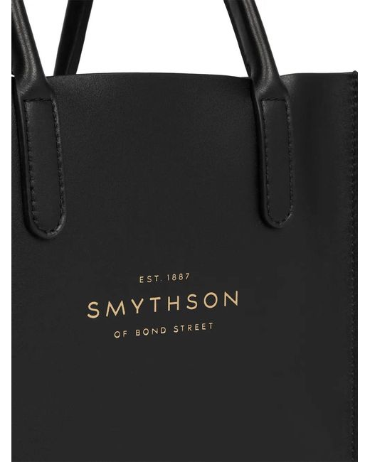 Smythson Black Mini Kingly Tote Bag