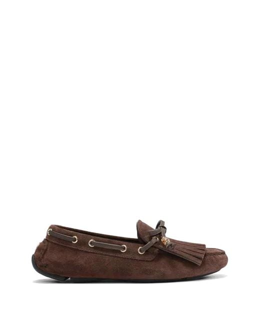 Jimmy Choo Brown Manon Fringed Loafers