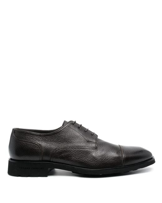 Casadei Black Anticato Leather Derby Shoes for men