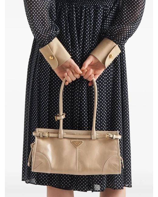Prada Blue Polka Dot Georgette Dress