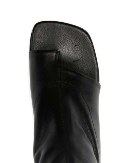 Elena Iachi Black Open-Toe Boots