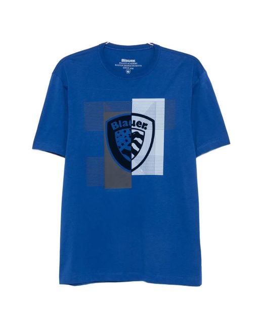 Blauer Blue Graphic-Print Crew-Neck T-Shirt for men