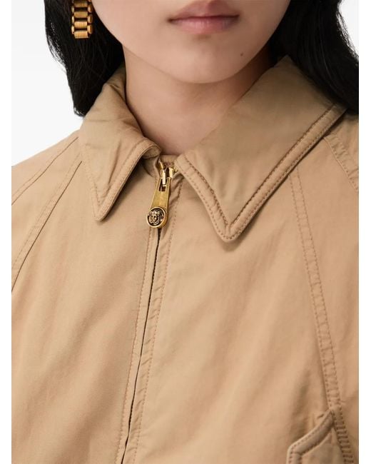 Versace Natural Embroidered Cotton-Gabardine Blouson