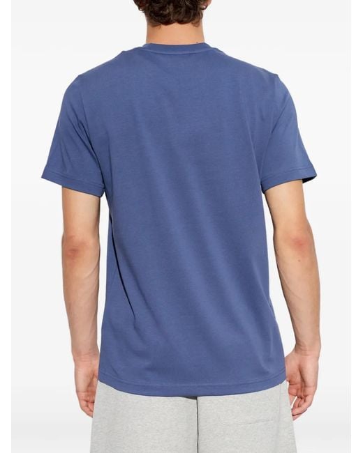 Moncler Blue Logo-Print Short-Sleeve T-Shirt for men