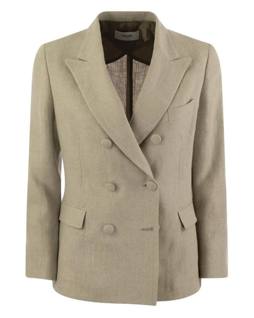 SAULINA Natural Anna Double-Breasted Blazer