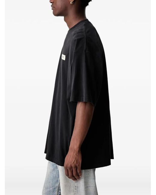 Vetements Black Logo-Patch T-Shirt for men