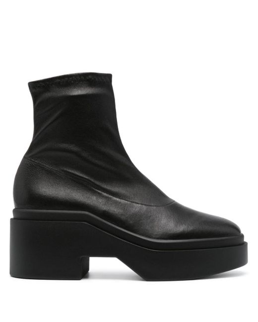 Robert Clergerie Black Round-toe 85mm Leather Boots