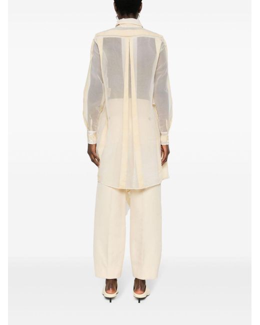 Uma Wang Trista Asymmetric Shirt White