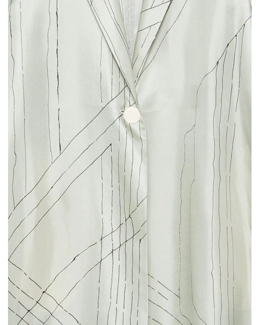 Alysi White Print Jacket