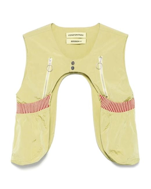 Charlie Constantinou Yellow Technical Gilet for men