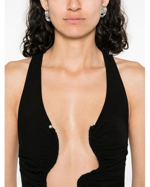 Christopher Esber Black Salacia Ruched Mini Dress