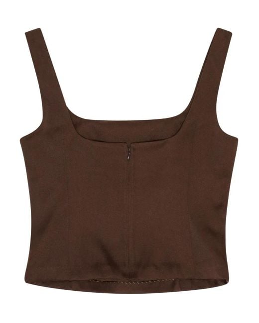 Remain スクエアネック トップ Brown
