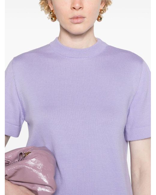 Cordera Purple Fein gestricktes T-Shirt