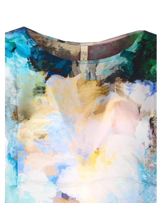 Yavi Blue Printed Top
