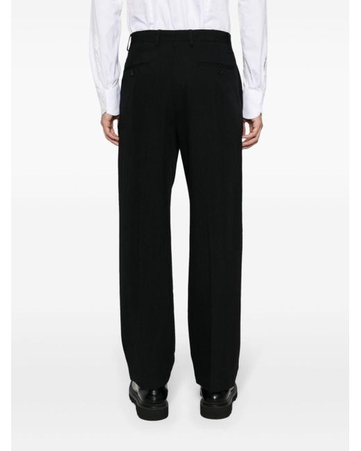 Sandro Black Twill Straight-leg Trousers for men