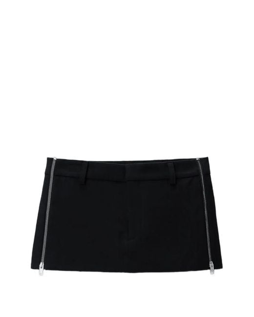 Alexander Wang Black Twill Mini Skorts