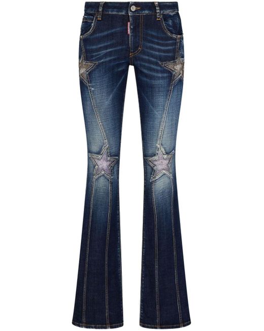DSquared² Blue Superstar Flared Jeans