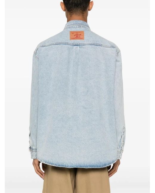Y. Project Gescheurd Denim Jack in het Blue