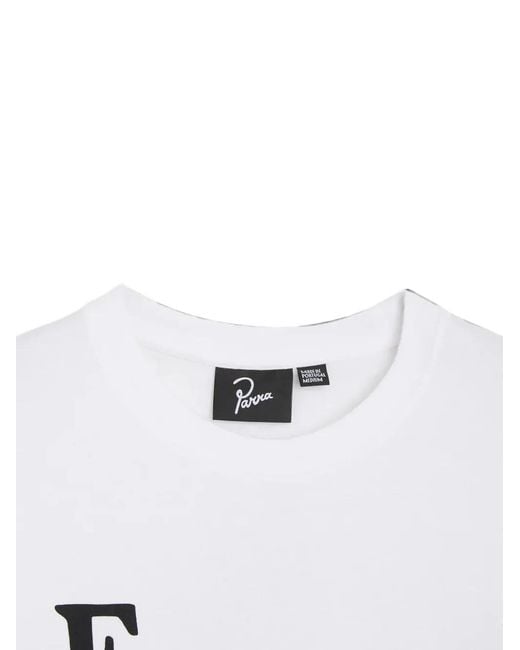 by Parra White Everything Graphic-Print T-Shirt for men
