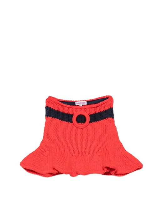 Charles Jeffrey Red Dolly Mini Skirt
