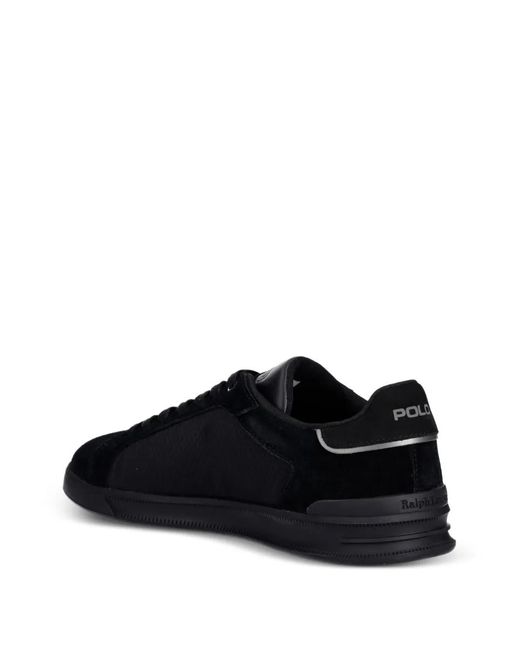 Polo Ralph Lauren Black Pony-Embroidered Panelled Sneakers for men