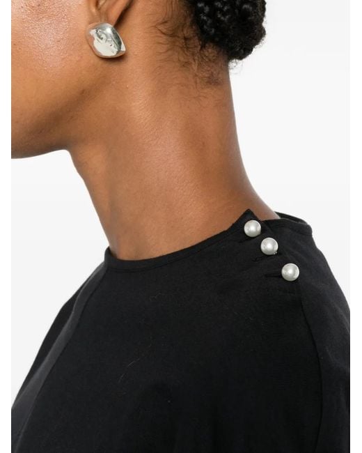 Lanvin Black Embellished T-Shirt