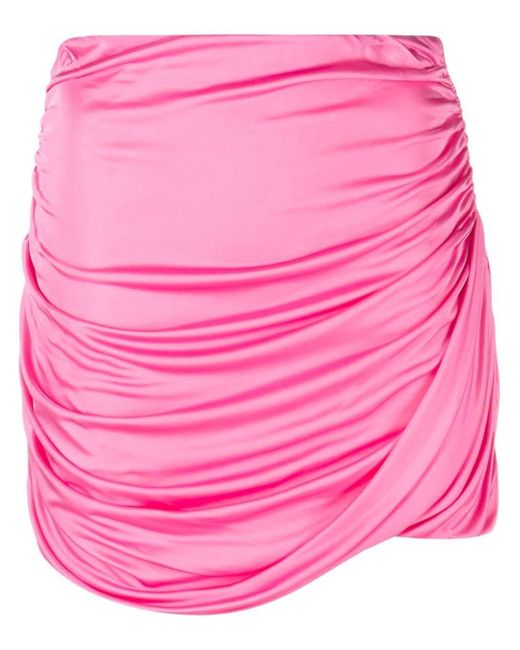 GAUGE81 Kanda Ruched Mini Skirt in Pink | Lyst