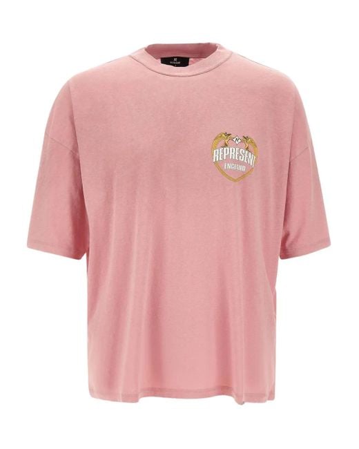 Represent Pink Angel Border" T-Shirt for men