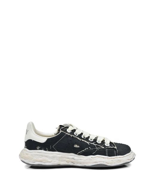Maison Mihara Yasuhiro White Charles Og Sole Ripped-Canvas Sneakers for men