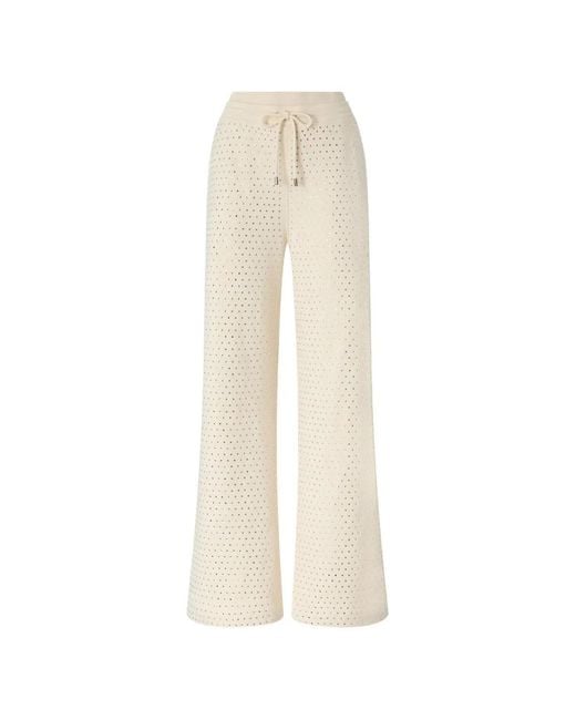 Pinko White Fully Rhinestoned Fleece Trousers
