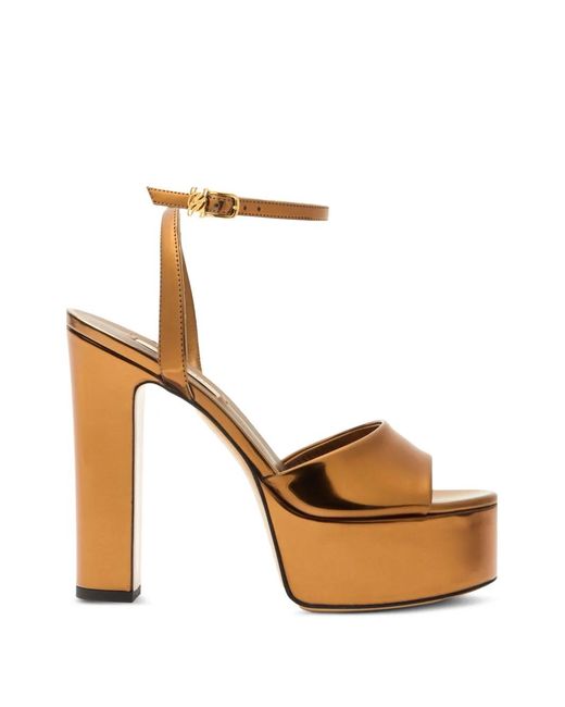Casadei White Patty Platform Interstellar Sandals