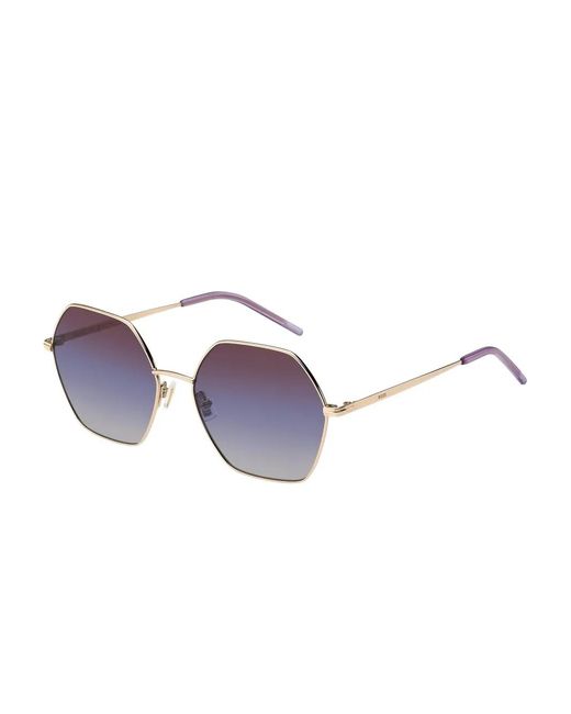 Boss Purple Hexagonal-Frame Gradient Sunglasses