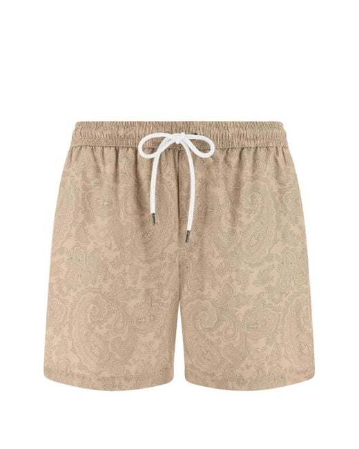 Boggi Natural Paisley Print Swimsuit for men