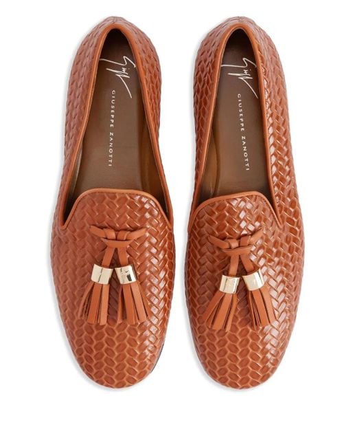 Giuseppe Zanotti Weave ローファー Brown