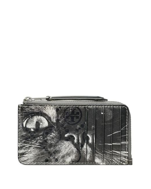 Tory Burch T モノグラム カードケース Gray