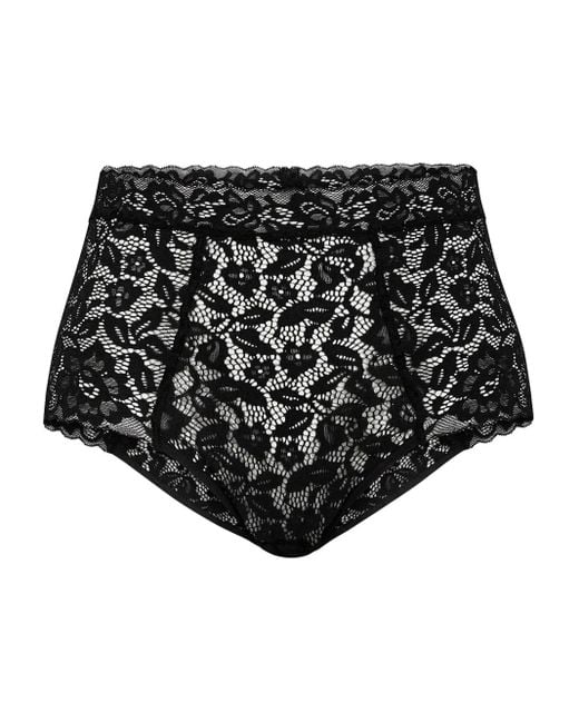 Culotte En Dentelle À Taille Haute Calida en coloris Black