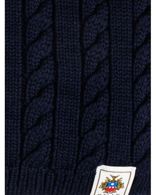 Bally Blue Cable-Knit Scarf for men