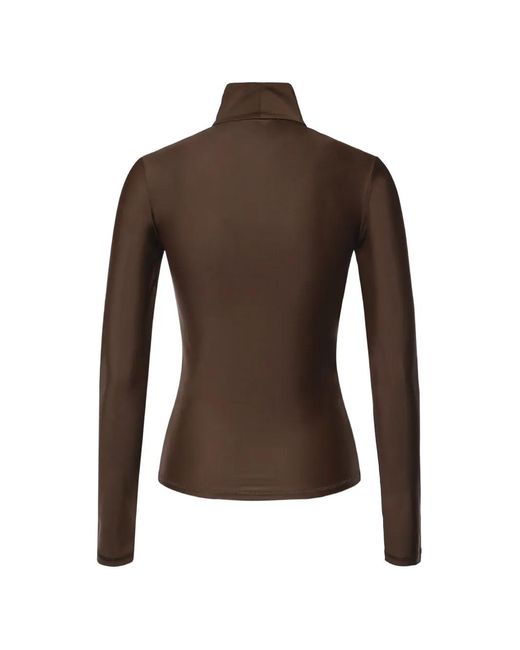 Coperni Brown Second Skin Turtleneck