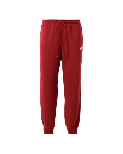 Nike Red Club Fleece Track Pants for men