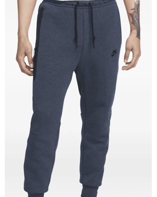 Nike Blue Tech Fleece Track Pants for men