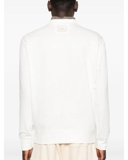 Sudadera con estampado gráfico C P Company de hombre de color White