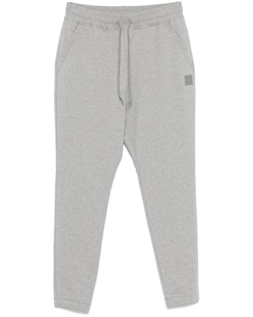C P Company Gray Fleece Logo Sweatpants for men