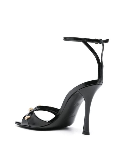 Givenchy Black Stitch Leather Sandals