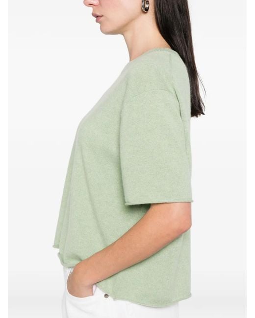Maglione A Maniche Corte di Lisa Yang in Green
