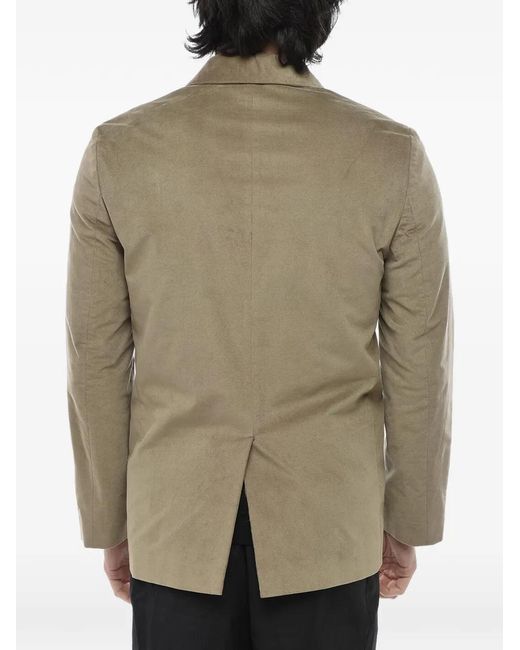 Paolo Pecora Green Double-Breasted Shawl-Lapel Blazer for men