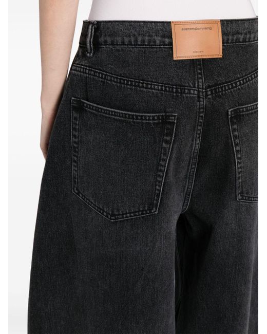Jeans a gamba ampia di Alexander Wang in Black